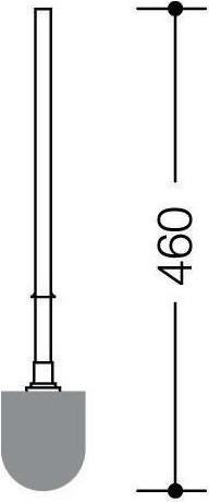Actual product image Hewi WC brush SERIE 477 for WC brush set 477.20. pure white