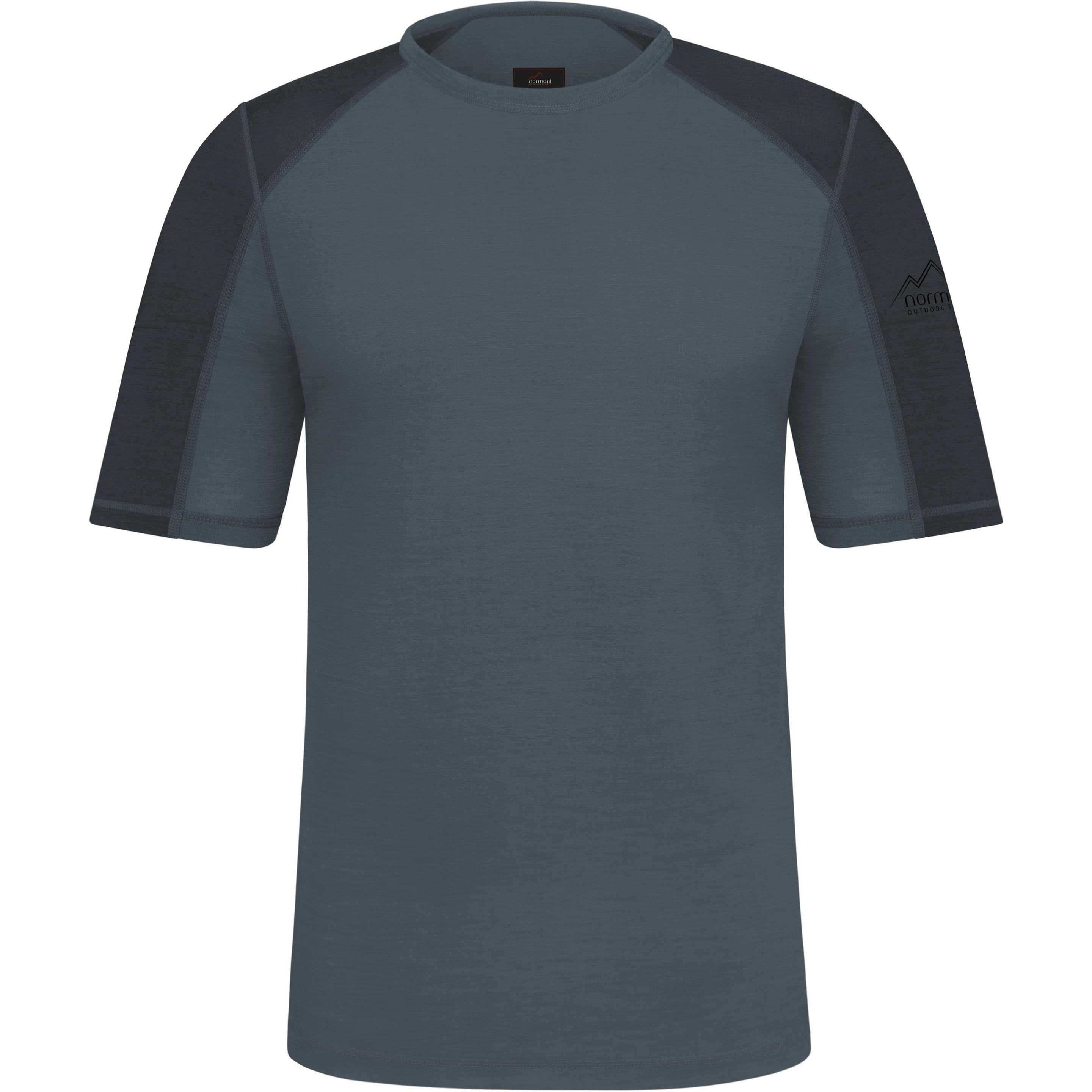 Normani, Herren, Shirt, Herren Merino T-Shirt „Busselton“ - 9189, Grau, (XL)