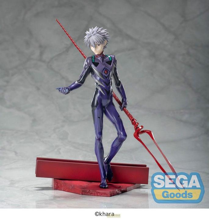 Actual product image Sega Evangelion: 3.0+1.0 Thrice Upon a Time Luminasta PVC Statue Kaworu Nagisa x Spear of Longinus 21 cm