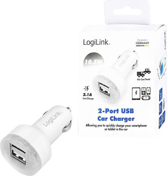 Produktbild LogiLink USB Kfz Ladeadapter