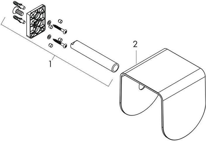Productafbeelding Axor URQUIOLA wandgemonteerde papierrolhouder chroom