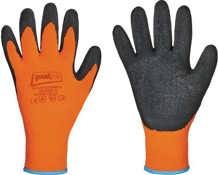Goodjob Kälteschutzhandschuh Eco Winter Grösse 9 schwarz/orange EN 388, EN 511 PSA-Kategorie II Polyester...