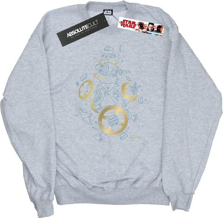 Actual product image Star Wars Womens/Ladies The Last Jedi BB-8 Deconstructed Sweatshirt (S)