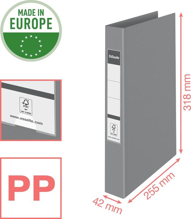 Image du produit Esselte Classeur à anneaux Colour'Breeze couverture rigide (A4, 42 mm, 1 pcs)