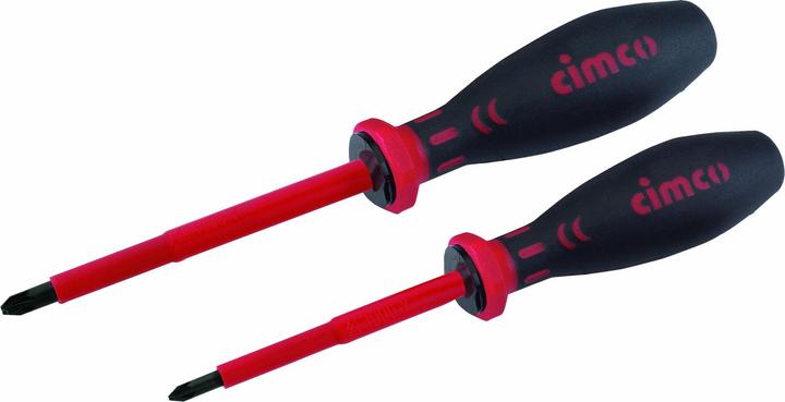 Actual product image Cimco VDE screwdriver set 2 pieces (Pozidriv cross recess (PZ), Slotted screws)