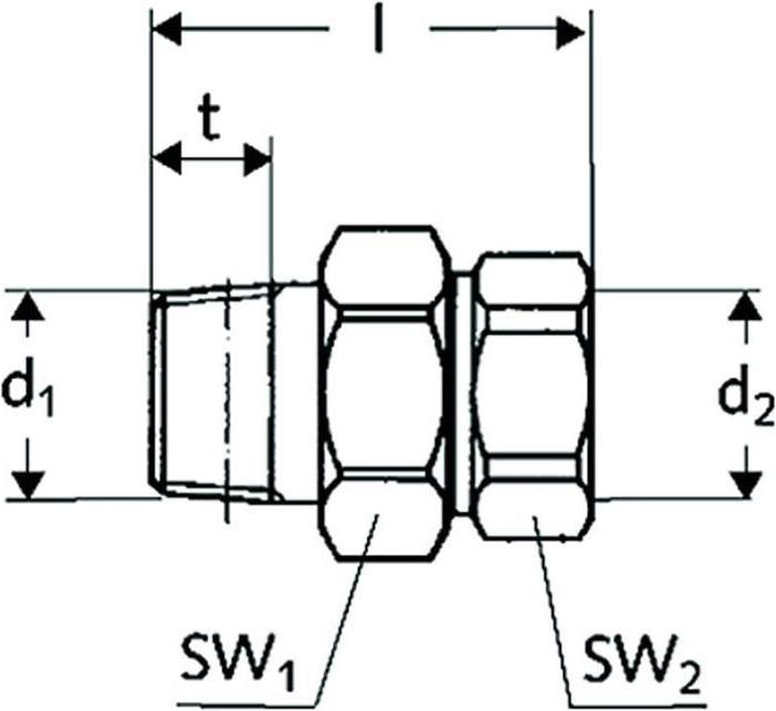 Produktbild Schell Heizkörperverschraubung 10 bar, Durchgang messing, 1/2Zoll messing, 1/2Zoll