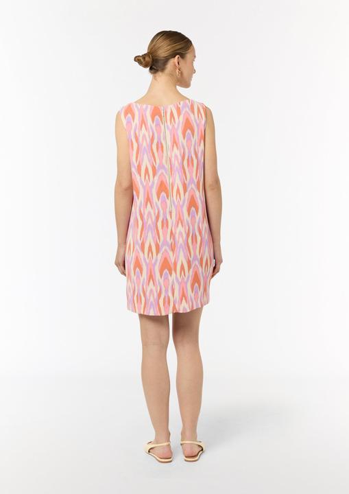 Image du produit Comma Kleid Gemustertes Crêpekleid ohne Ärmel (40)
