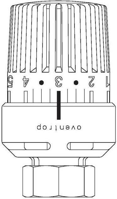 Produktbild Oventrop OV Thermostat Uni LK 7-28 GradC, mit Flüssig-Fühler weiss