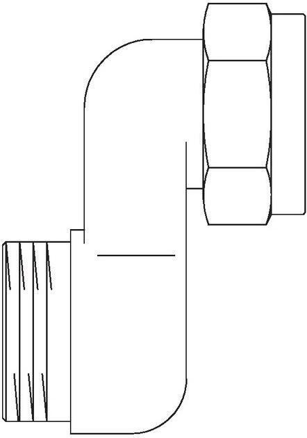 Actual product image Oventrop G 3/4 AG x G 3/4 ÜM S-connection fitting - brass/nickel-plated (1019204)