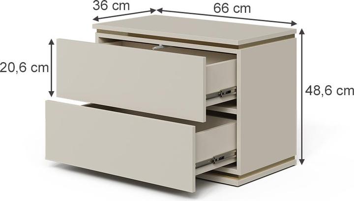 Produktbild Vicco Linette (66 x 36 x 48.60 cm)