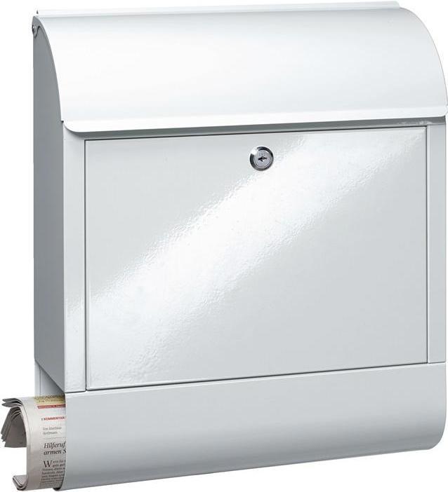 Actual product image Burg Wächter Scandic 825 W letterbox Height 460 mm Width 380 mm Depth 125 mm white steel DIN C4