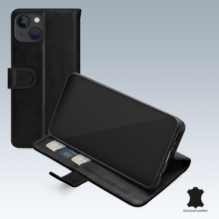 Produktbild Mobilize Portemonnaie aus Leder (Apple iPhone 13, Apple iPhone 14, Apple iPhone 15)
