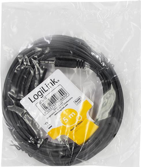 Image du produit LogiLink Câble d'extension CA (5 m, Jack 3,5 mm (AUX))