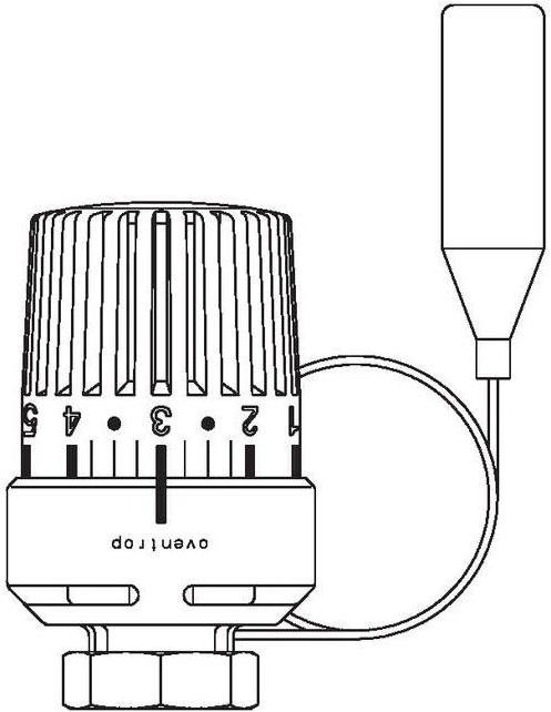 Image du produit Oventrop OV Thermostat Uni LH avec sonde à distance, blanc Tube capillaire 2000mm