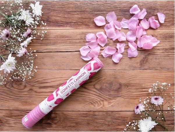 Produktbild Partydeco Konfettikanone - 40cm - Papier - Herzen - Rosa