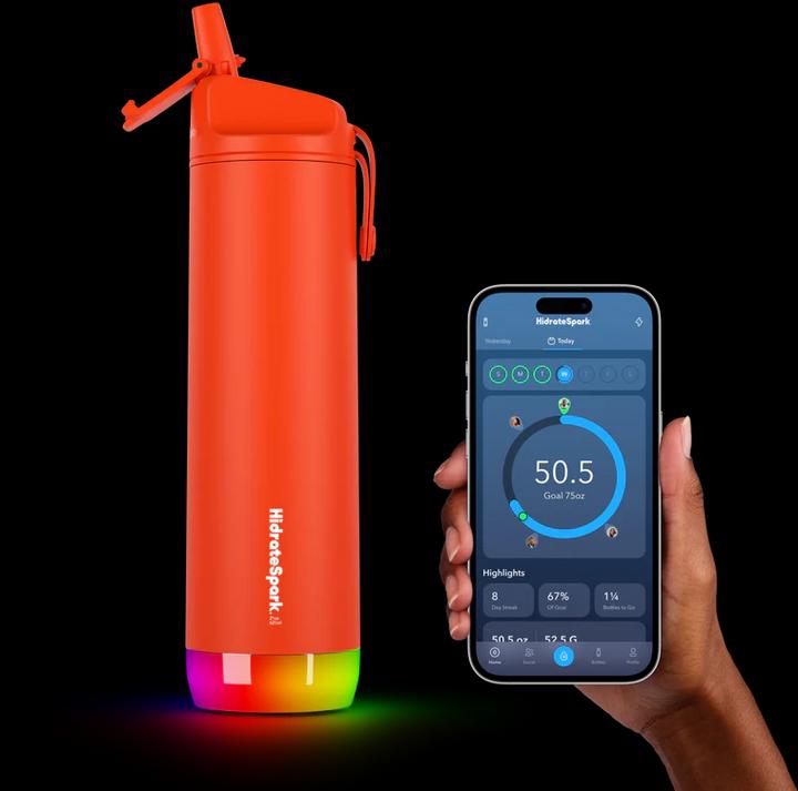 Image du produit HidrateSpark Hidrate Spark Steel 21 oz. Straw Lava Bottle - LIMITED EDITION (0.62 l)