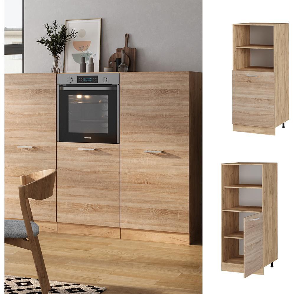 Thumbnail - Vicco, Regal, Herdumbauschrank R-Line, Sonoma/Goldkraft Eiche, 60 cm