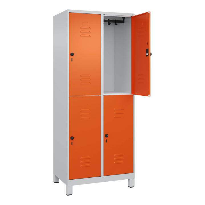Produktbild C+P Doppel-Garderobenschrank Classic Plus, Abteilbreite 40 cm, mit Füssen (80 cm, 185 cm)
