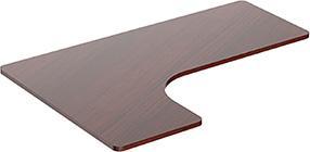 Produktbild Powerton ERGO EDGE TOP Ecktischplatte 160x110-60x2,5 cm, Walnuss (110 x 160 cm)