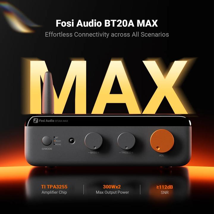 Actual product image Fosi Audio BT20A MAX 32V, 2.1 Kanal Audioverstärker Bluetooth