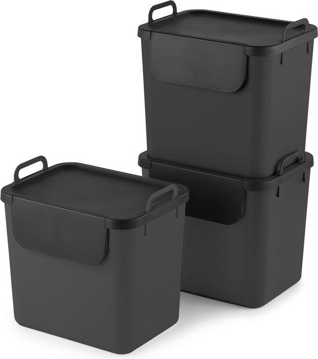 Immagine prodotto Rotho Set di 3 sistemi di riciclaggio dei rifiuti da 30 L JIVE (90 l)