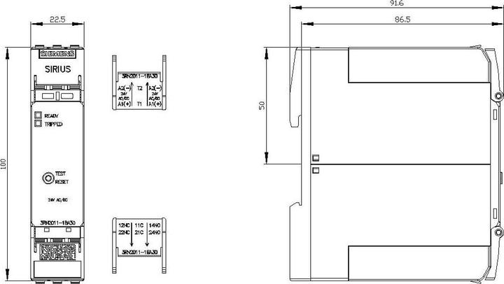 Immagine prodotto Siemens Motore a termistore con custodia da 22,5 mm
