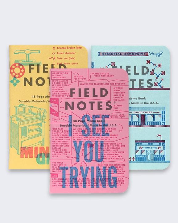 Image du produit Field Notes Notizbuch Letterpress 3er-Pack