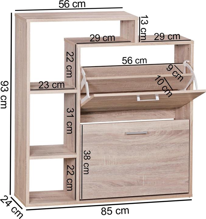 Produktbild Wohnling Micah (85 x 24 x 93 cm)