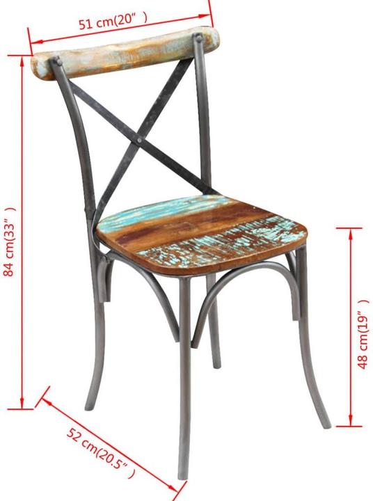 Image du produit vidaXL 6 Stk. Altholz Massiv