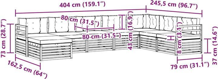 Produktbild vidaXL Outdoor-Sofa