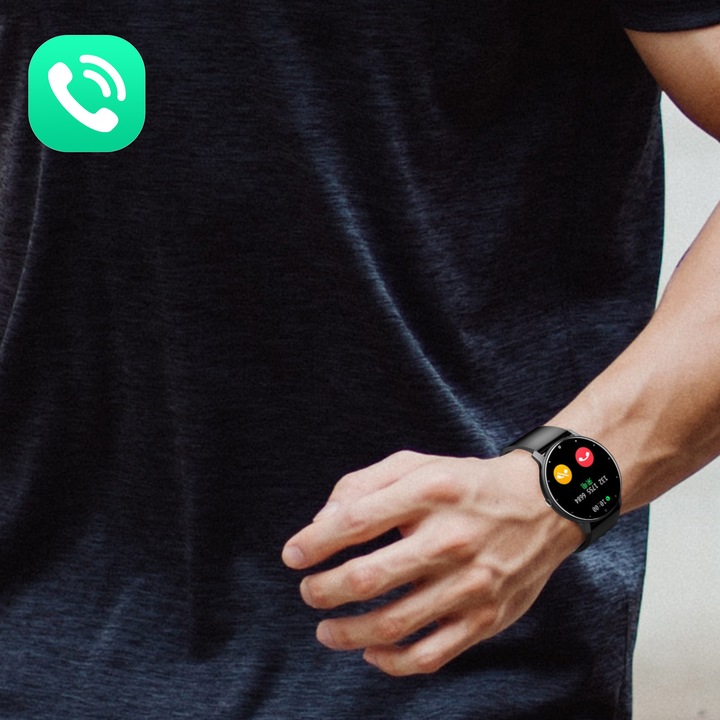 Actual product image North Edge Smartwatch with activity tracker, silicone strap - Black (44.70 mm)