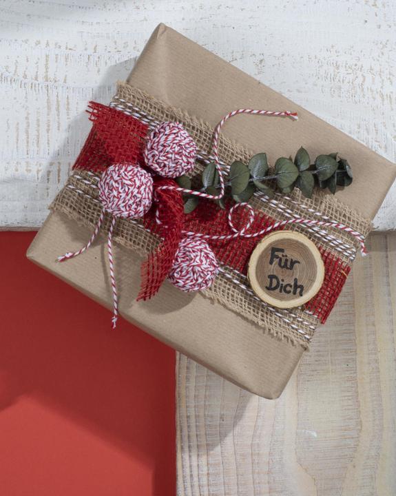 Image du produit Glorex Cordon de coton rouge/blanc 2mm