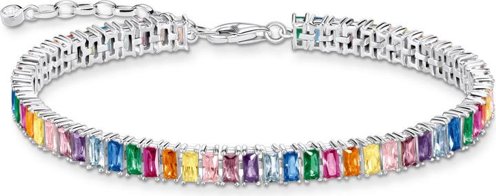 Produktbild Thomas Sabo Tennis-Armband bunte Steine silber (19 cm, 925er Silber)