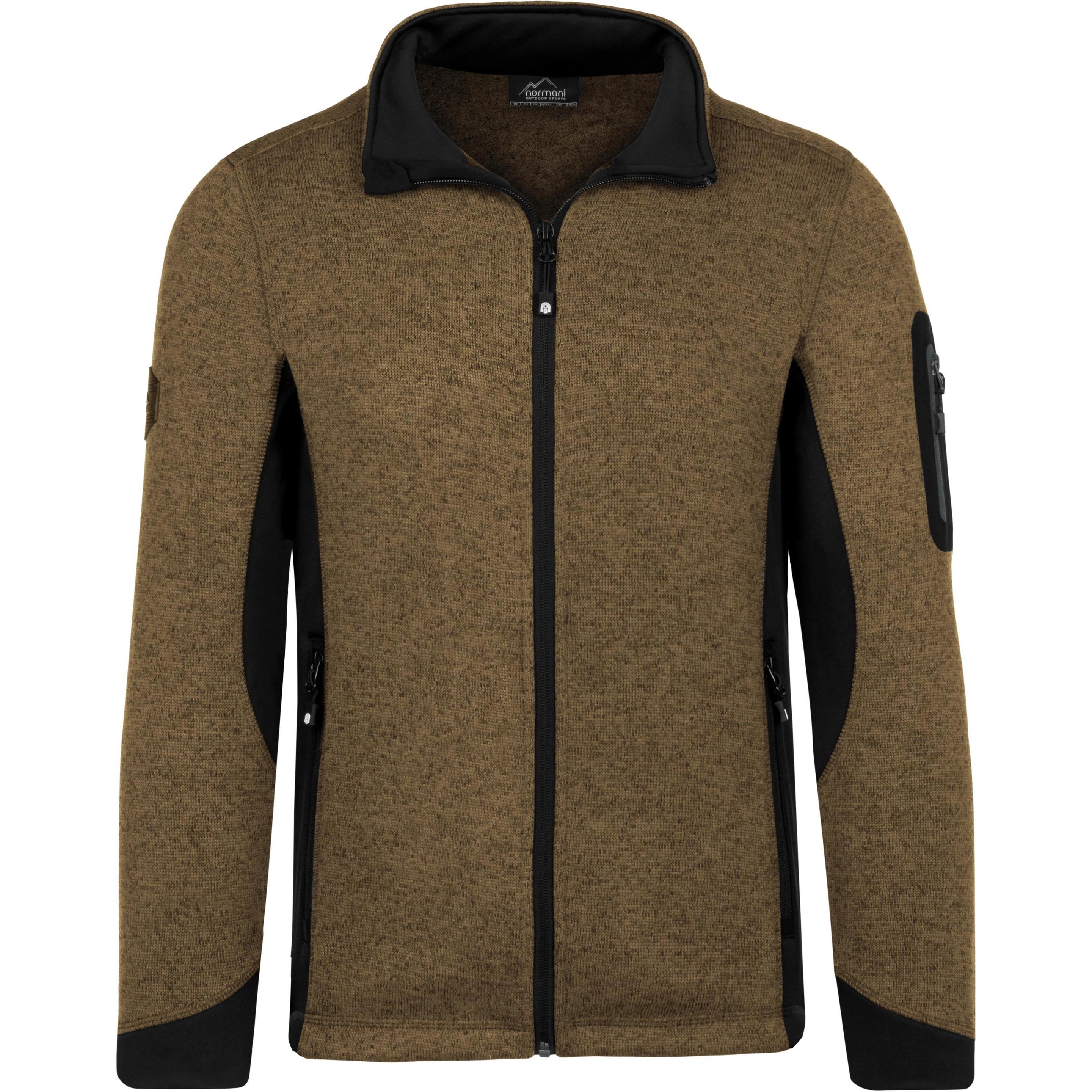 Normani, Herren, Jacke, Herren Strick-Fleecejacke Wapusk (L), Beige, L