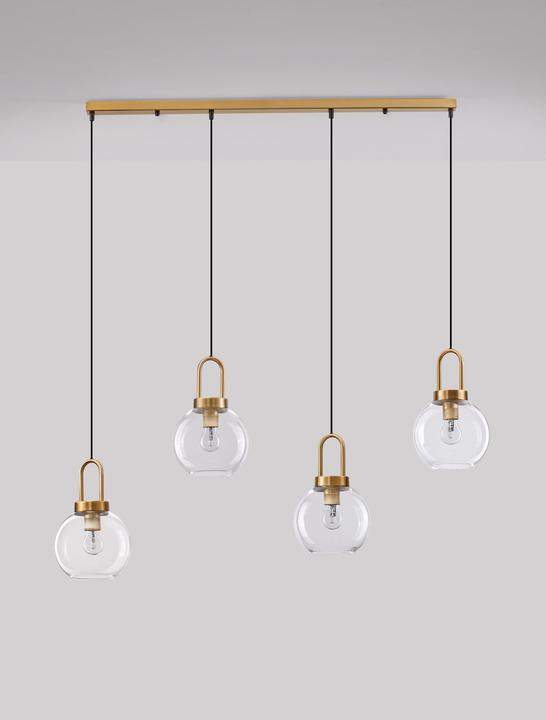 Actual product image Nova Luce IRVINE pendant light E27 4-fold gold 97.5x20x155cm dimmable 9241180 (E27)