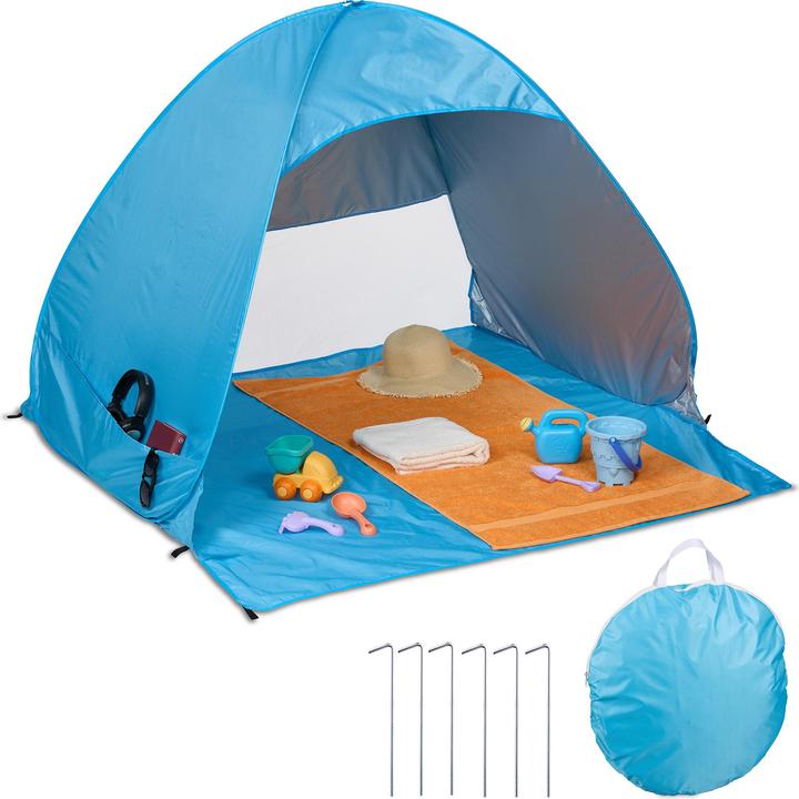 Relaxdays Beach shell (beach tent, 0.83 kg, 2 persons)