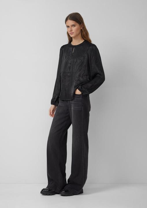 Immagine prodotto s.Oliver Bluse Fliessende Jacquardbluse mit Raffung (40)