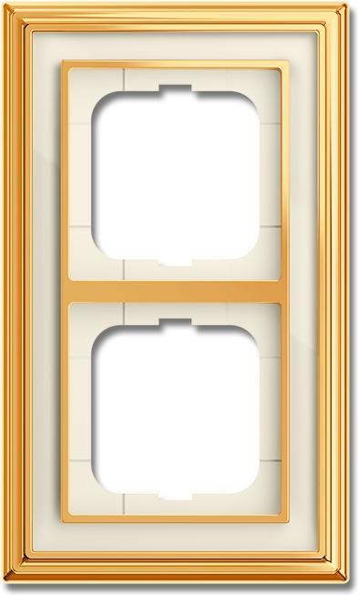 Actual product image Busch-Jaeger Frame 2-fold ms/pol ivory/ws 1722-838