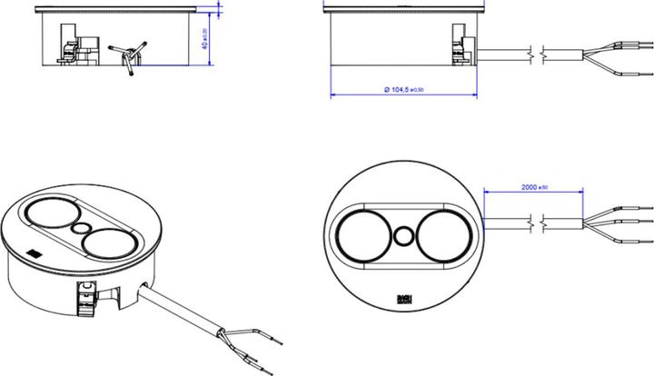 Actual product image Bachmann Multiple socket outlets