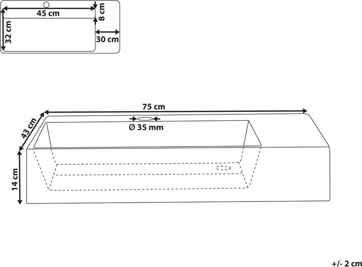 Image du produit Beliani Cusco (430 mm, 750 mm)