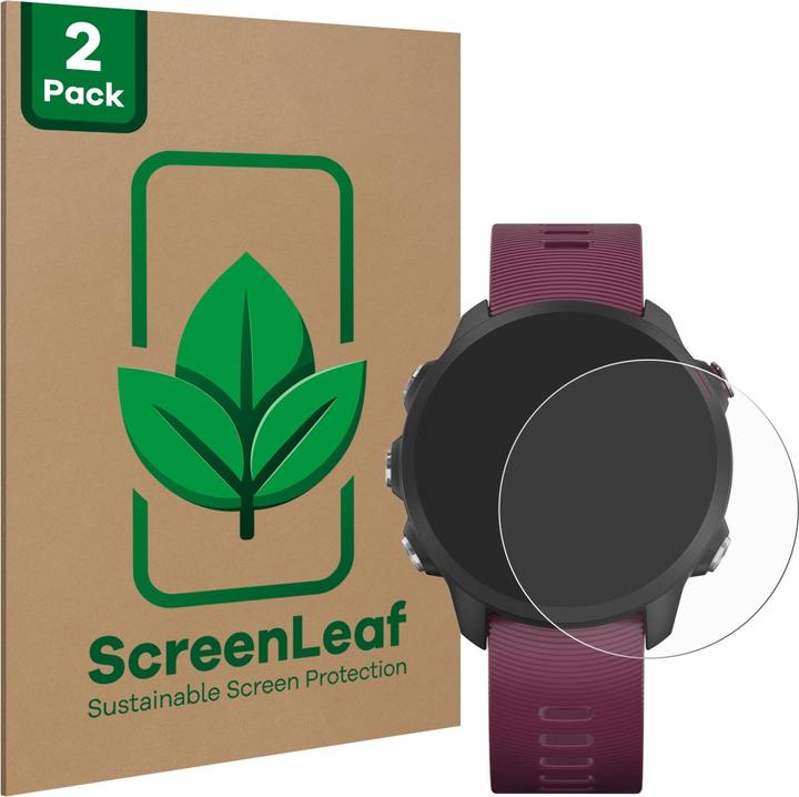 ScreenLeaf Schutzfolie nachhaltiger Displayschutz Display Schutz Folie Klar Transparent (Forerunner 245)