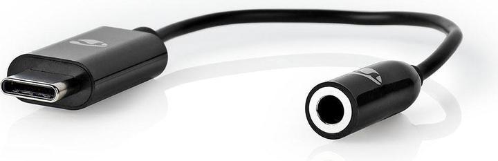 Actual product image Nedis USB-C plug -> jack socket 3.5mm length=15cm, black, blister (3.5mm jack, USB-C)