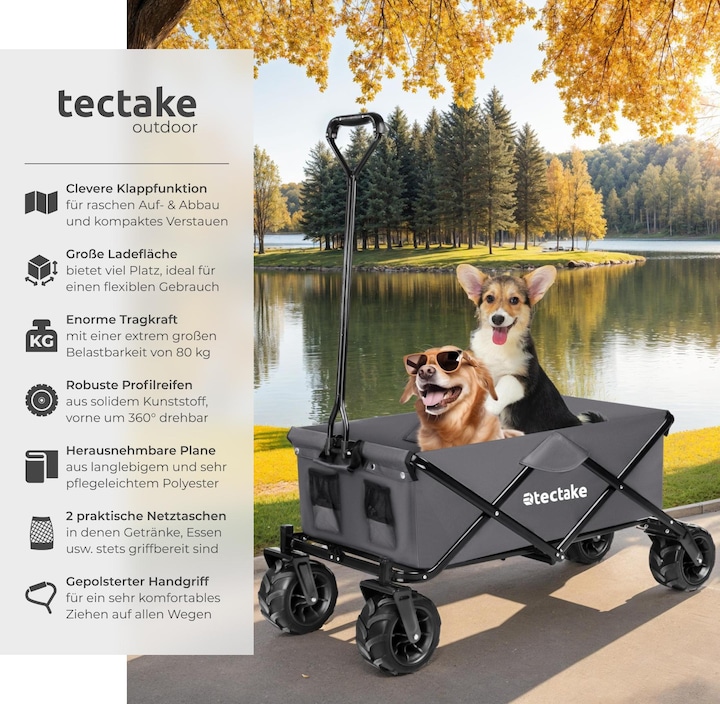 Produktbild tectake Faltbarer Bollerwagen