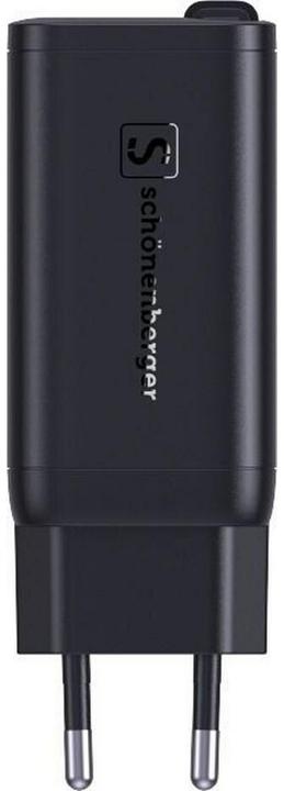 Produktbild Schönenberger 67W GaN 2-Port Fast Charger integr. USB-C Cable (67 W, 2 Ports)