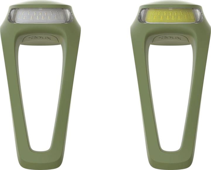 Actual product image knog. Frog V3 Rechargeable Light, Twinpack, army-jacket-green (45 Lumen/25 Lumen) (45 lm, 25 lm)
