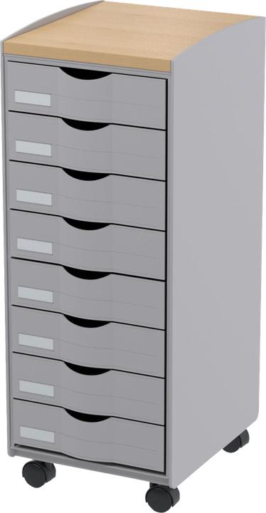 Actual product image Paperflow Trolley with 8 drawers (29 x 35 x 74.5 cm)