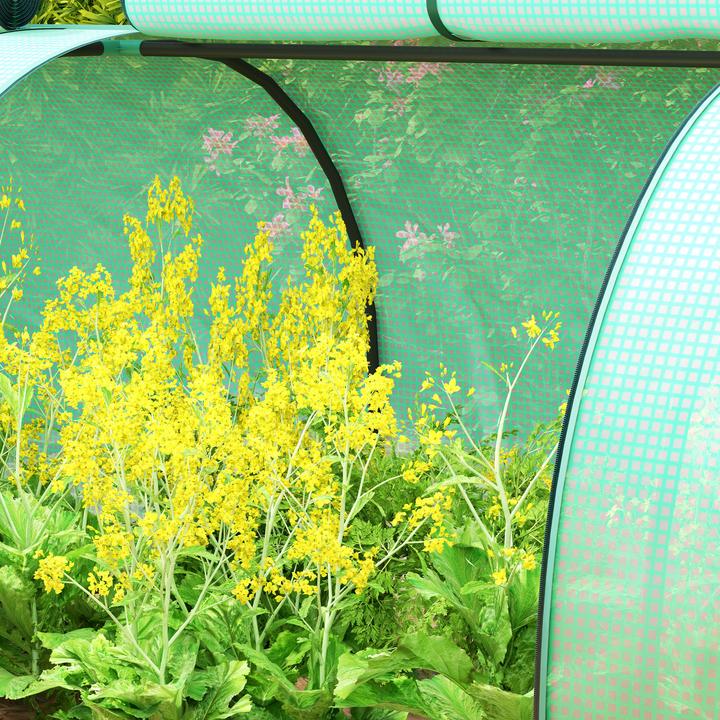 Produktbild Outsunny Gewächshaus Stahl, PE Grün