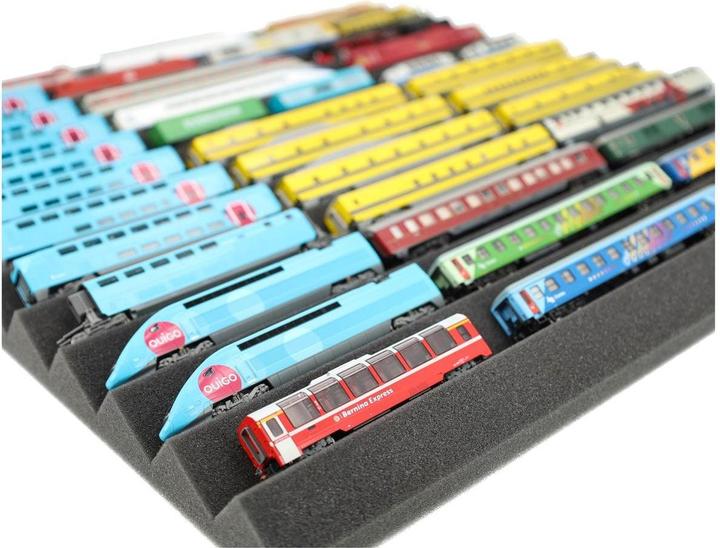 Produktbild Feldherr Universal Zick-Zack Lokliege 500x500x30mm für Modelleisenbahn Spur N (Schaumstoff)