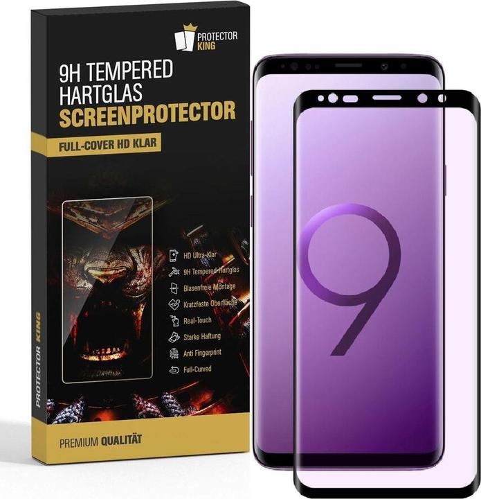 Produktbild Protectorking 1x echtes Tempered 9H Panzerhartglas 3D KLAR (1 Stück, Samsung Galaxy S9+)