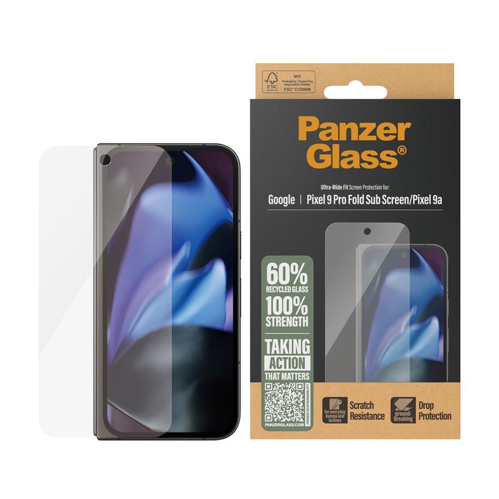 Actual product image PanzerGlass ® Screen Protector Sub Screen Google Pixel 9 Pro Fold | Pixel 9a | Ultra-Wide Fit (1 pcs., Google Pixel 9 Pro Fold)